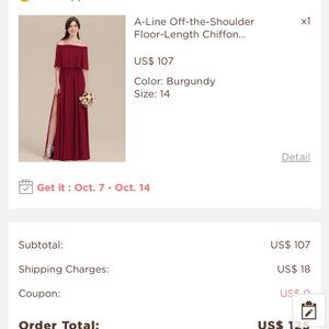 JJ's House A-Line Off-Shoulder Burgundy Bridesmaid Dress